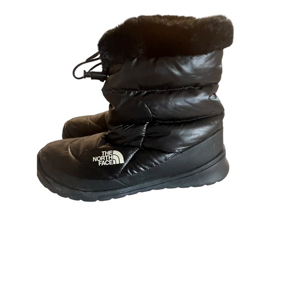 The North Face Shoes - The North Face Women's Nuptse Apres Black Puffer Boots Sz 9 Goose Down/Faux Fur